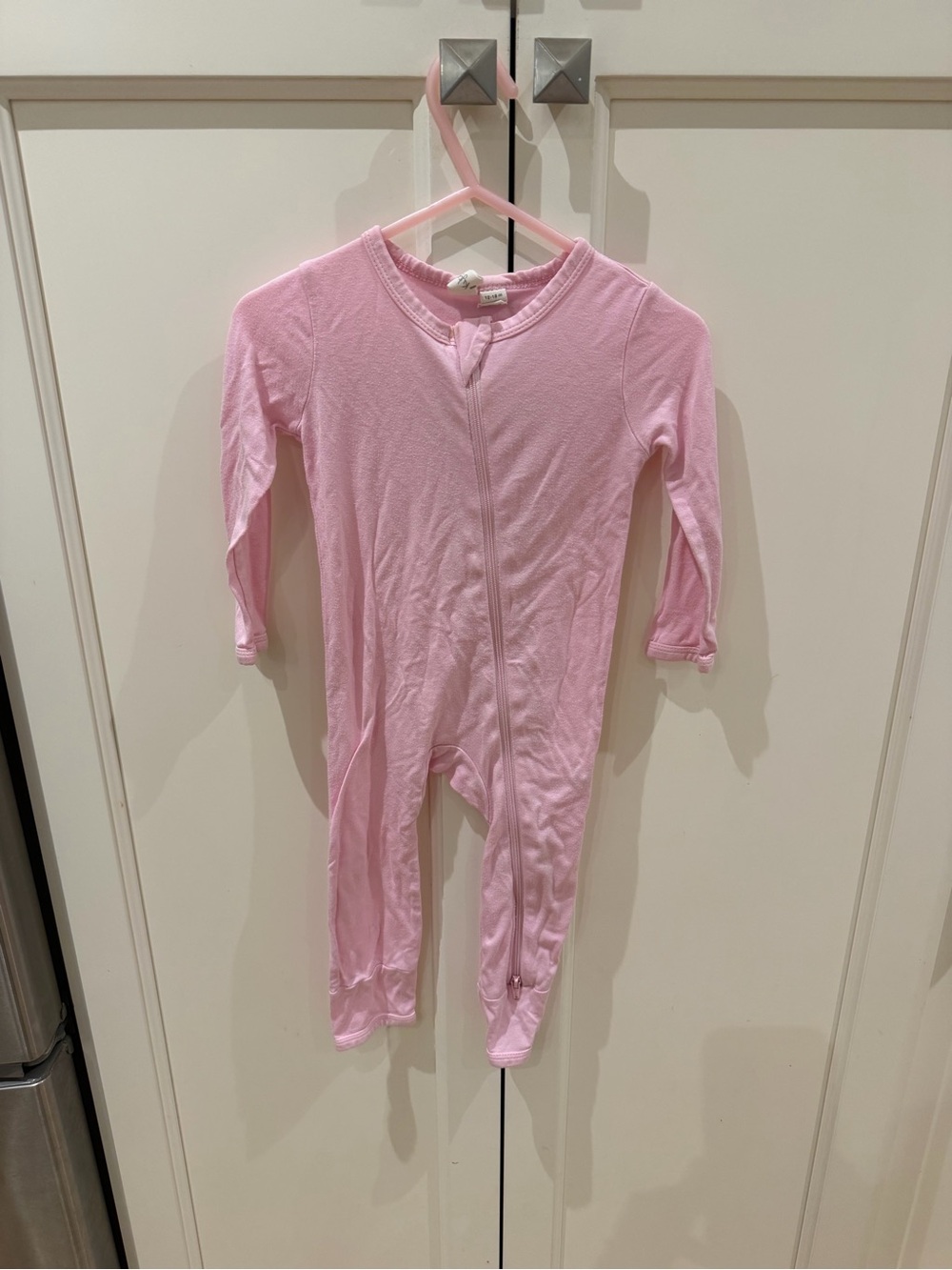Kyte baby 12-18m Light Pink Zip-Up One-Piece Footie Pajamas
